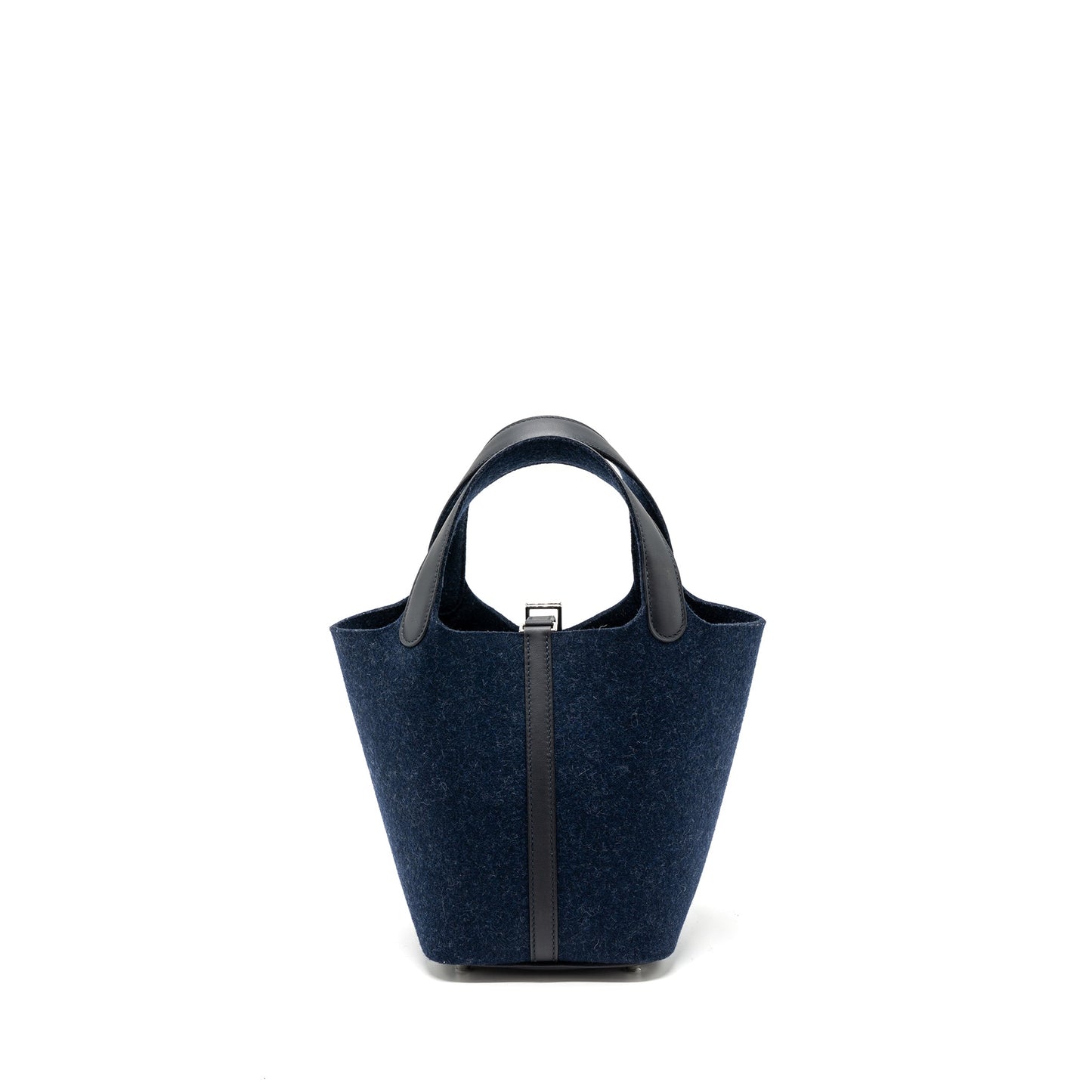 Hermes picotin 18 felt lock bag blue nuit / caban SHW stamp U