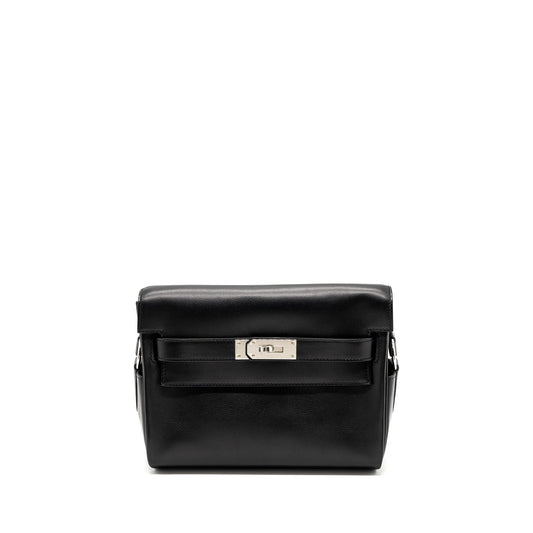 Hermes kelly messanger PM bag evergrain black SHW stamp B