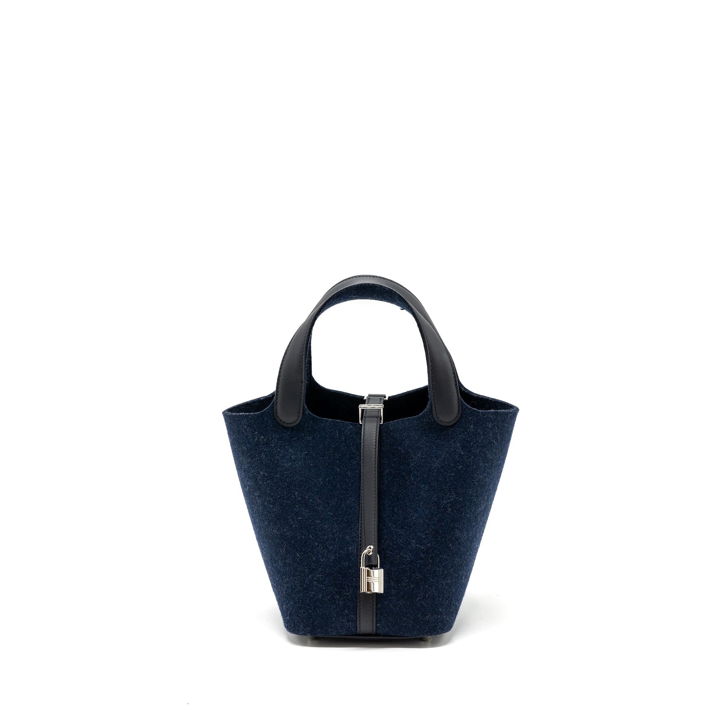Hermes picotin 18 felt lock bag blue nuit / caban SHW stamp U