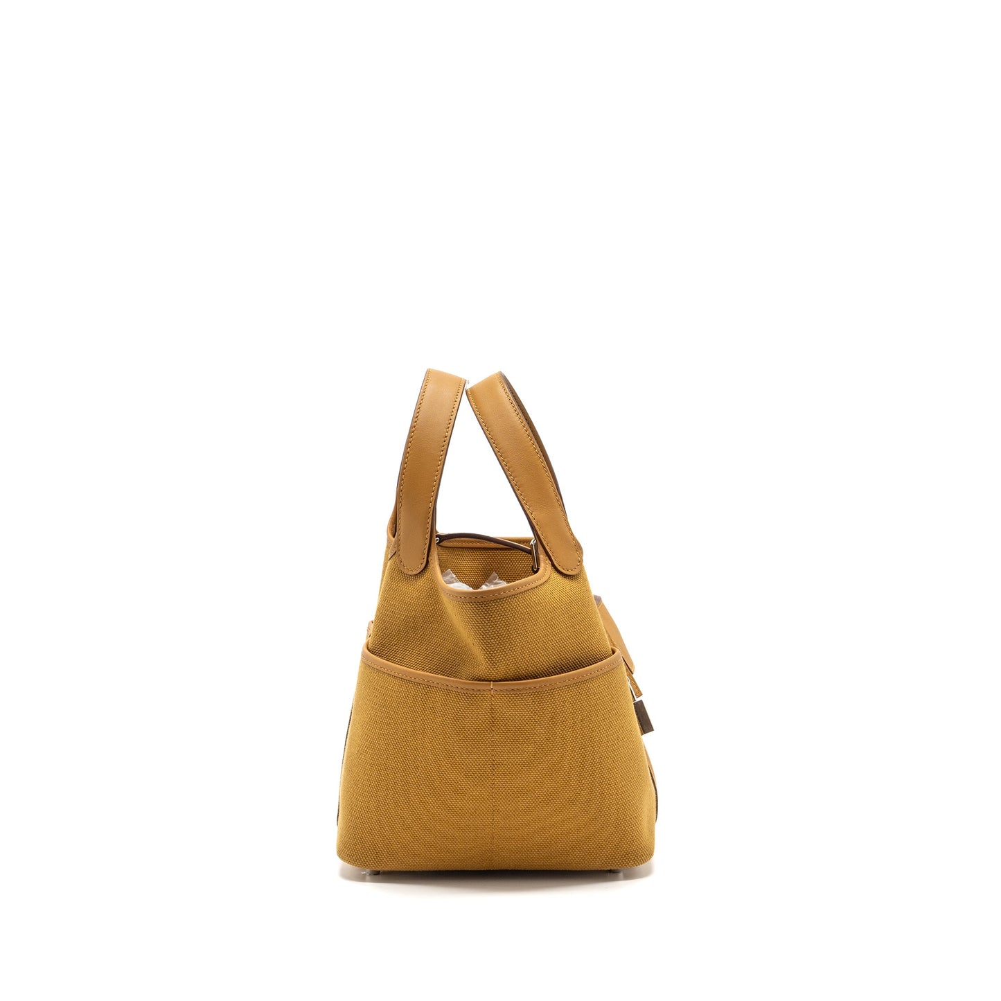 Hermes picotin cargo 18 lock bag swift / canvas desert / sesame SHW stamp B