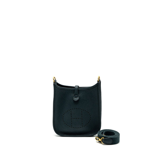 Hermes mini evelyne clemence vert cypres GHW stamp Y