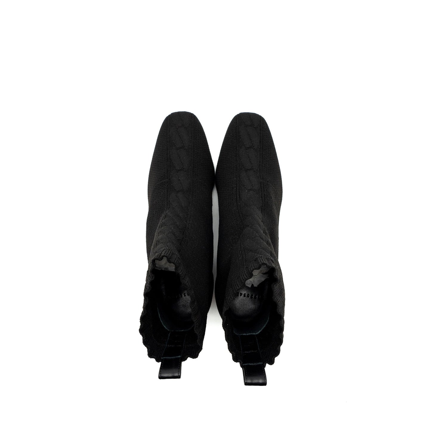 Hermes Size 36 Volver 60 Ankle Boots Chenille Knit/ Calfskin Black