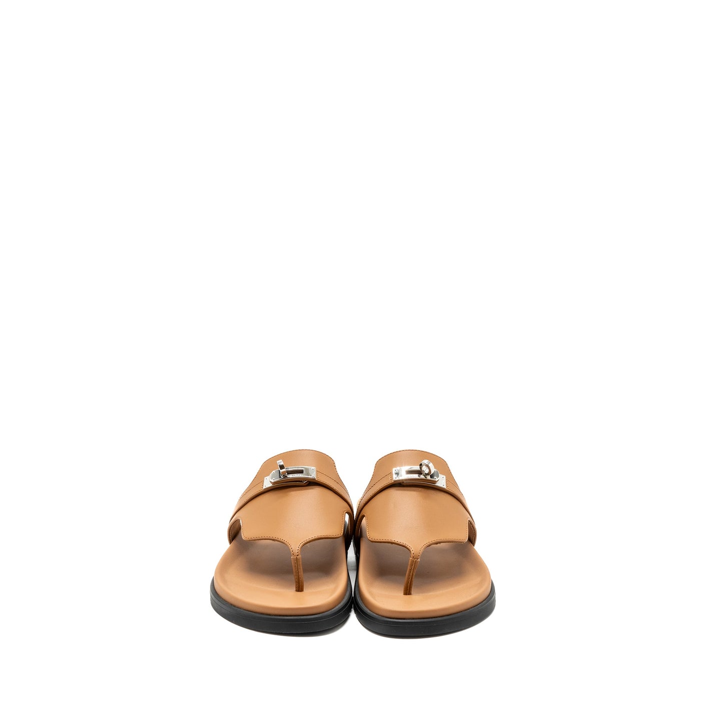 Hermes size 38.5 empire sandals calfskin naturel SHW