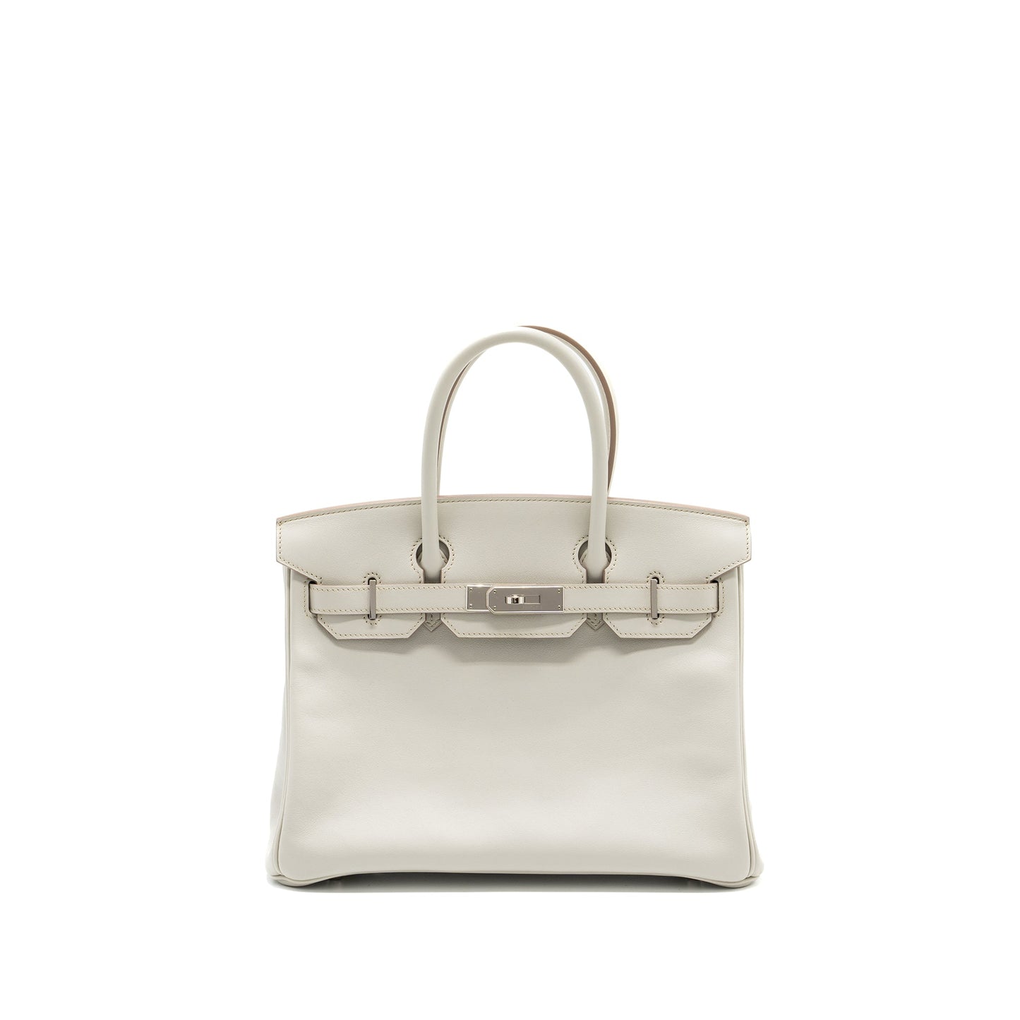 Hermes birkin 30 swift gris perle SHW stamp square R
