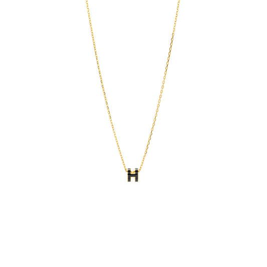 Hermes mini pop h pendant Black GHW