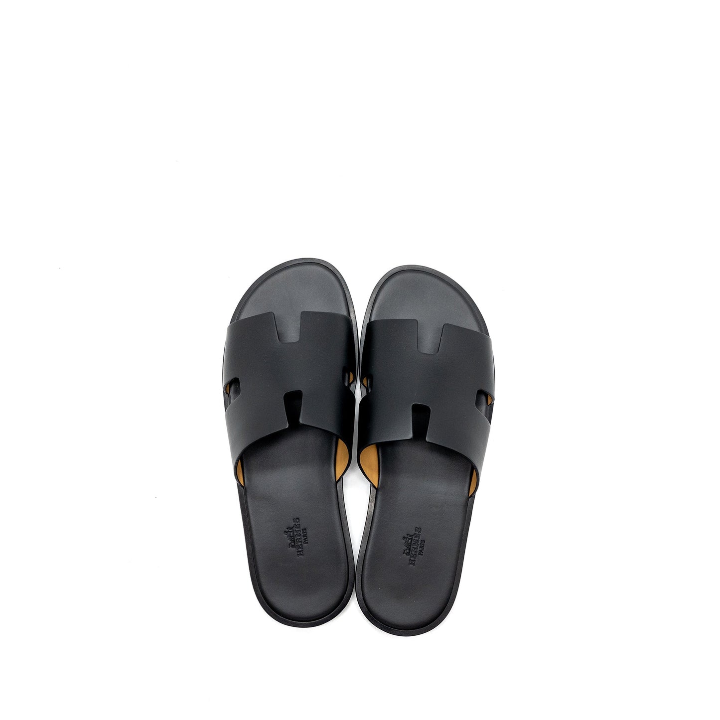 Hermes Size 43 Izmir Sandal Calfskin Black