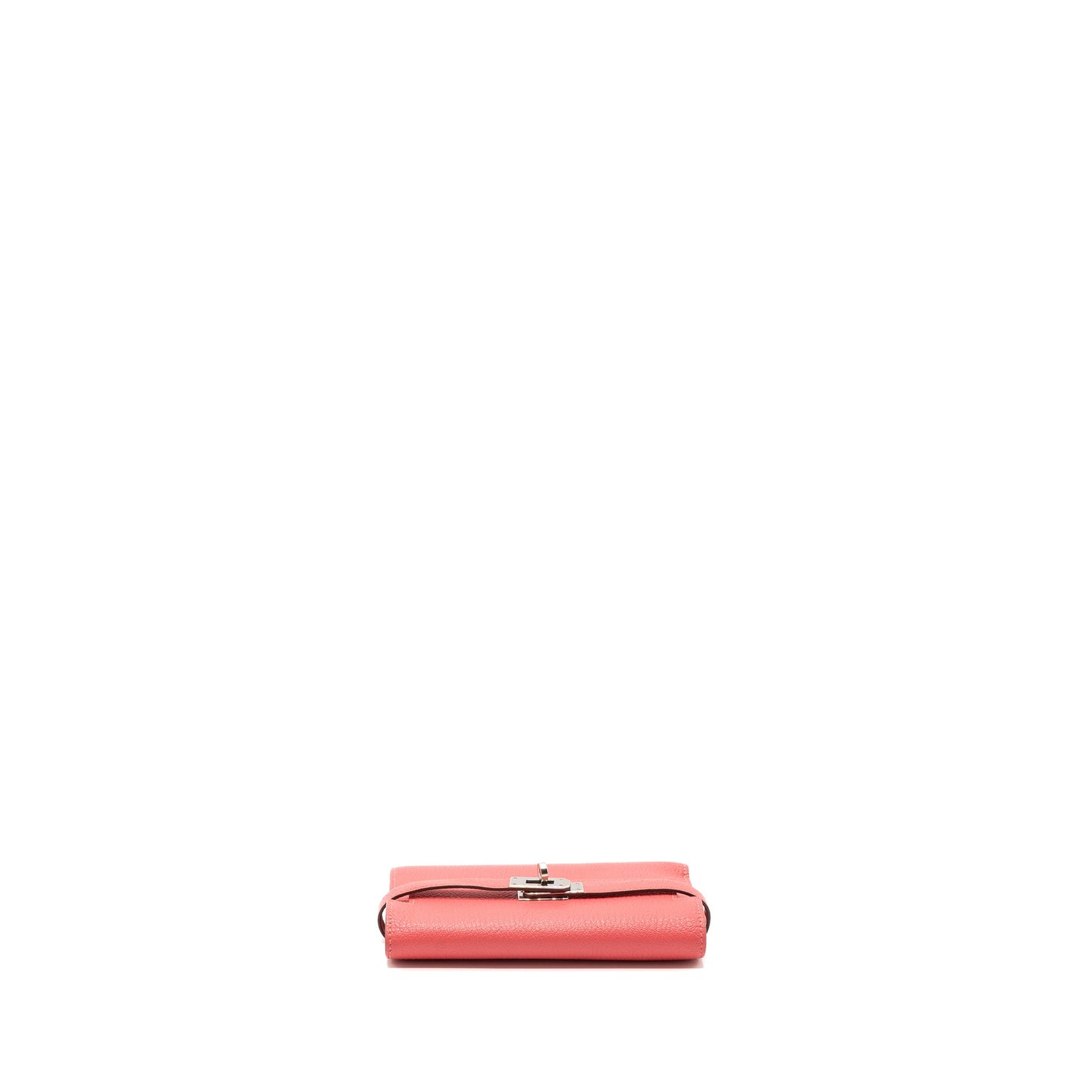 Hermes kelly compact wallet chevre mysore rose azalee SHW stamp C