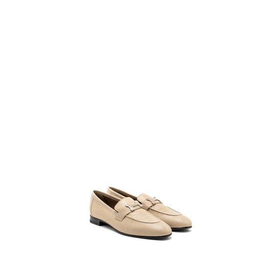 Hermes size 37 mocassings femme pairs loafer chèvre Blanc gomme SHW