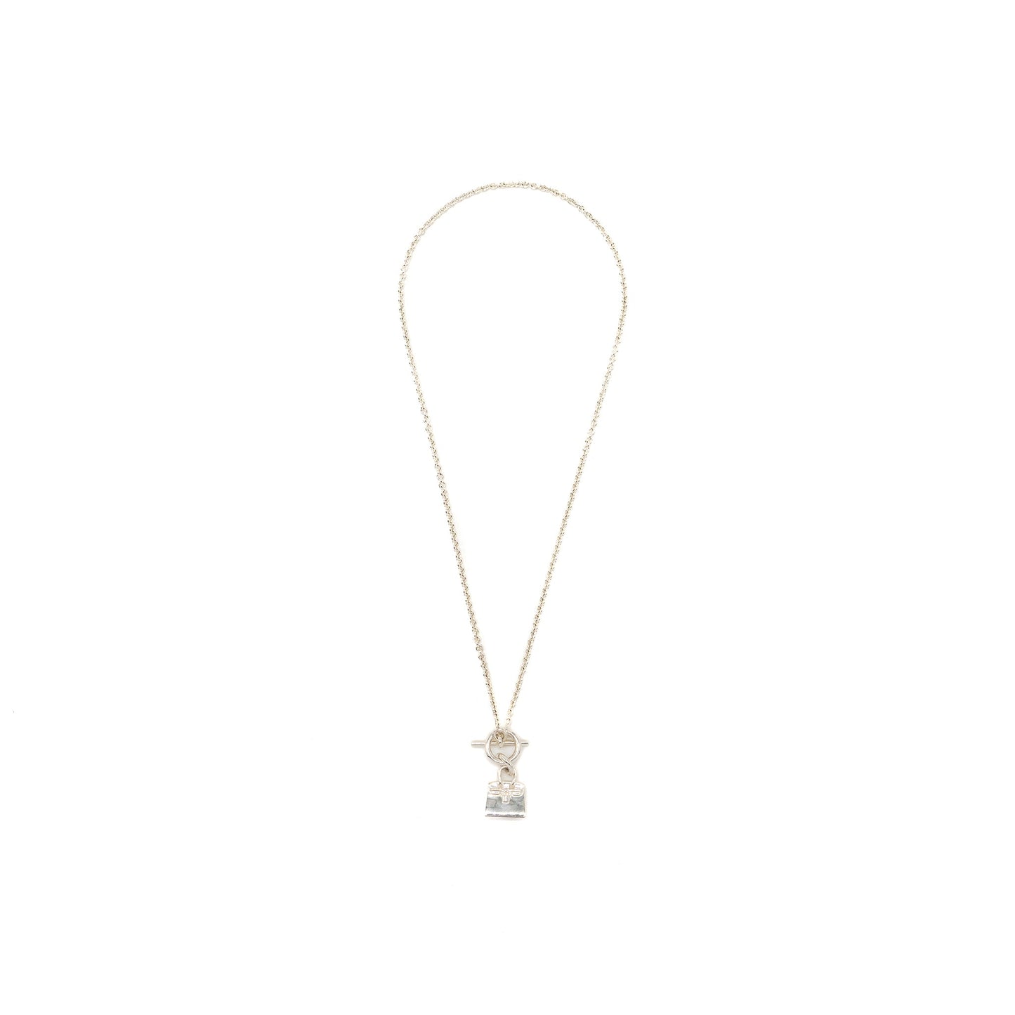 Hermes Birkin amulette pendant sterling silver