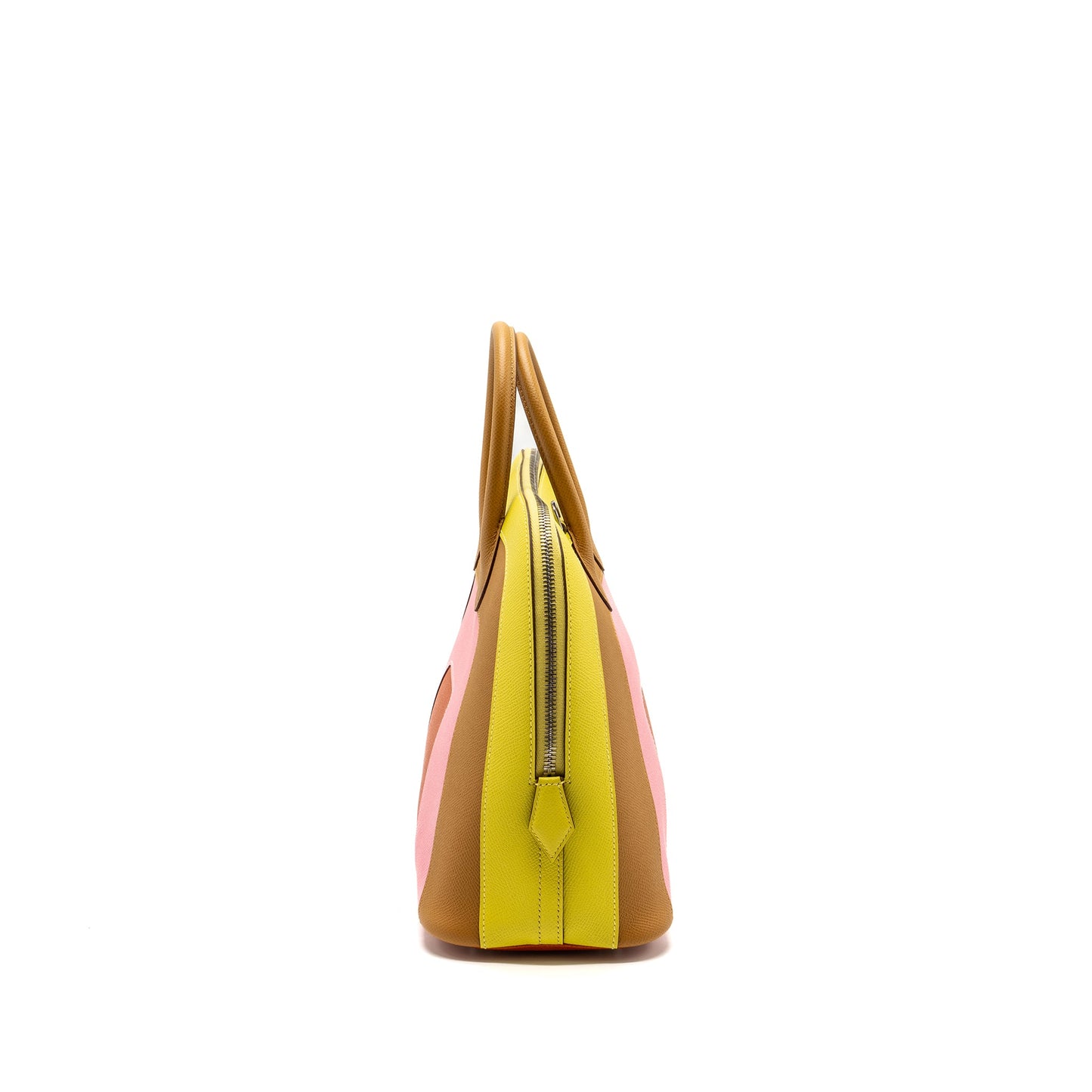 Hermes Bolide 1923-30 Rainbow Epsom Lime/Sesame/Confetti/Terre Bat SHW Stamp Y