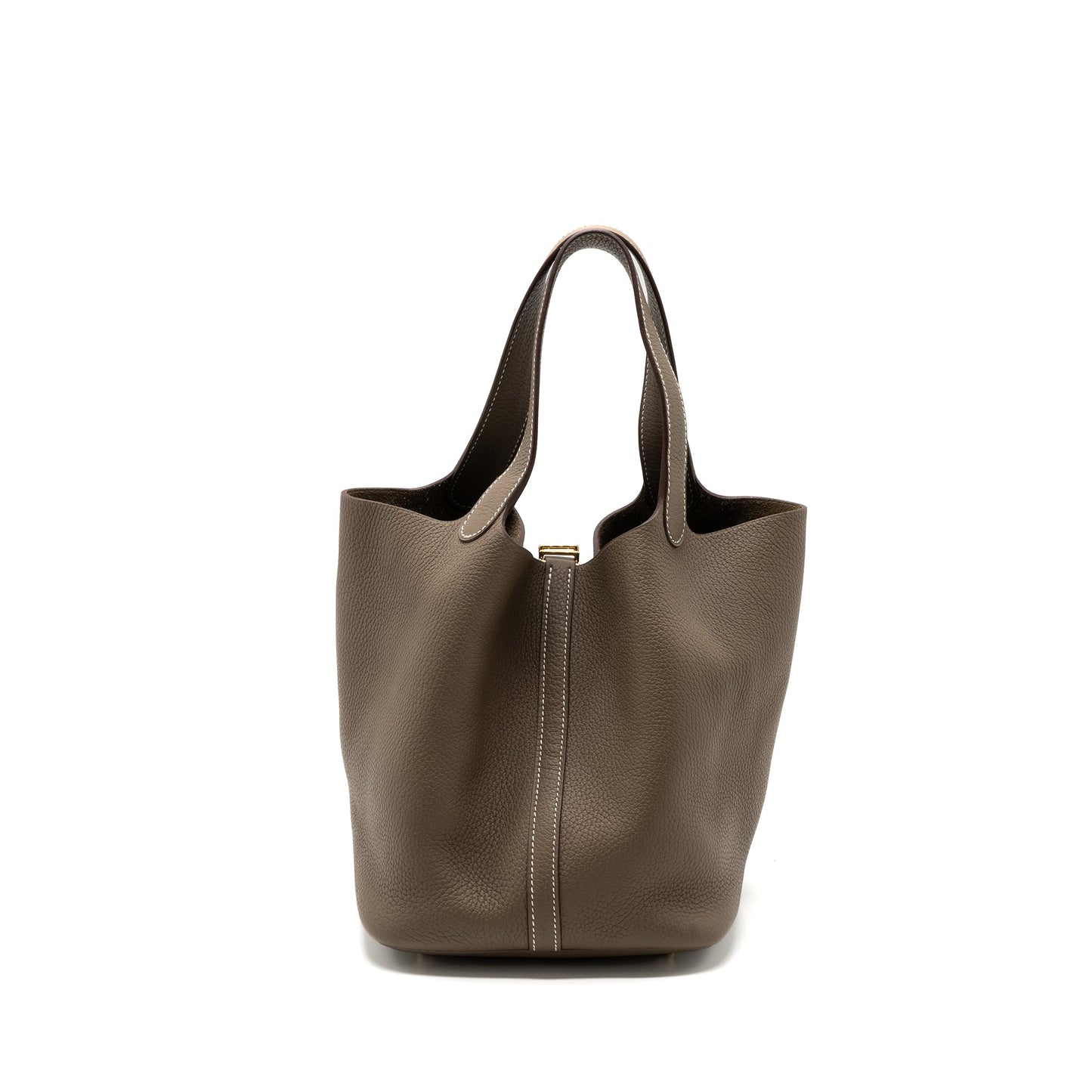 Hermes picotin 22 lock bag clemence etoupe GHW stamp Y