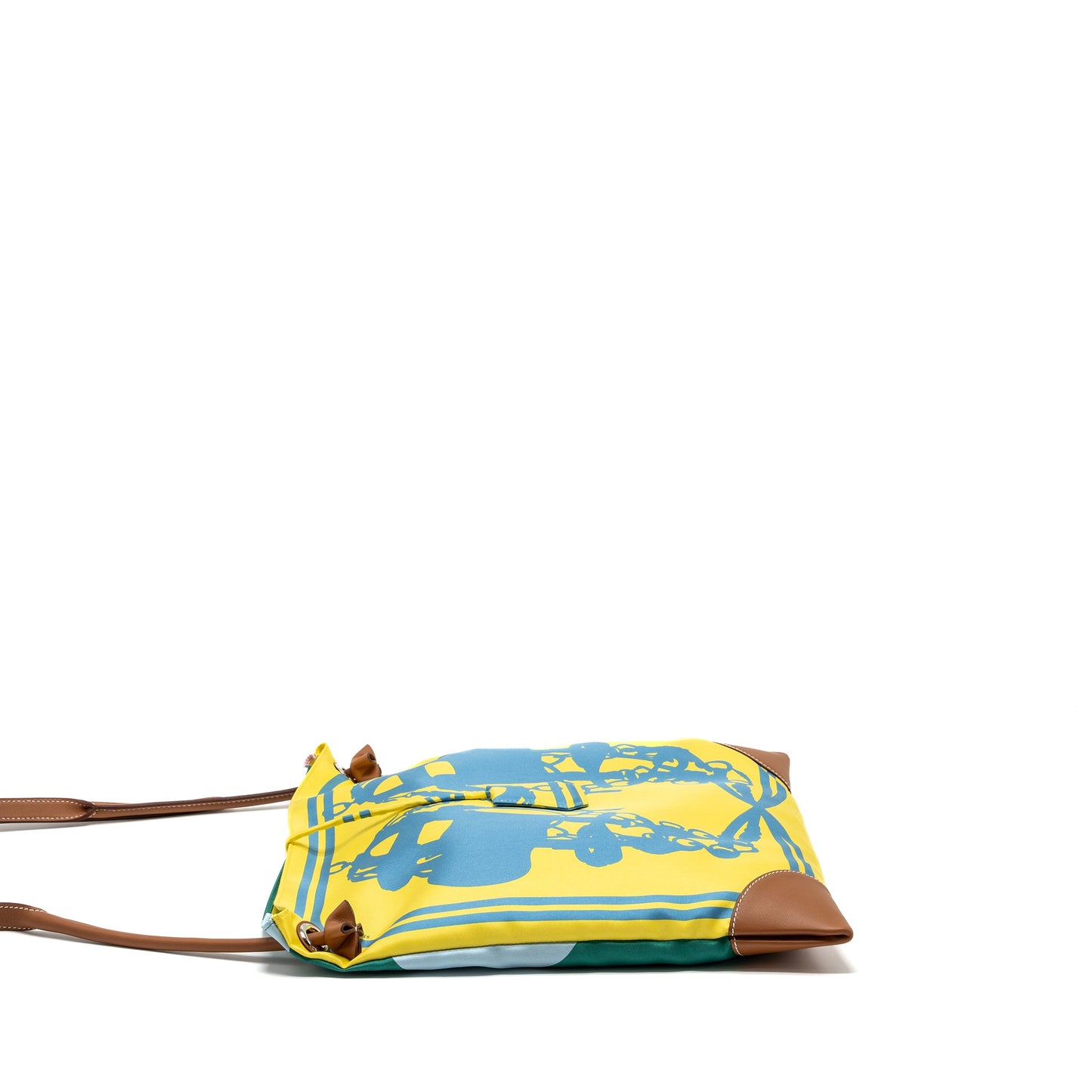 Hermes Silkcity 33 shoulder bag jaune de Naples / vert veronese / gold SHW stamp D