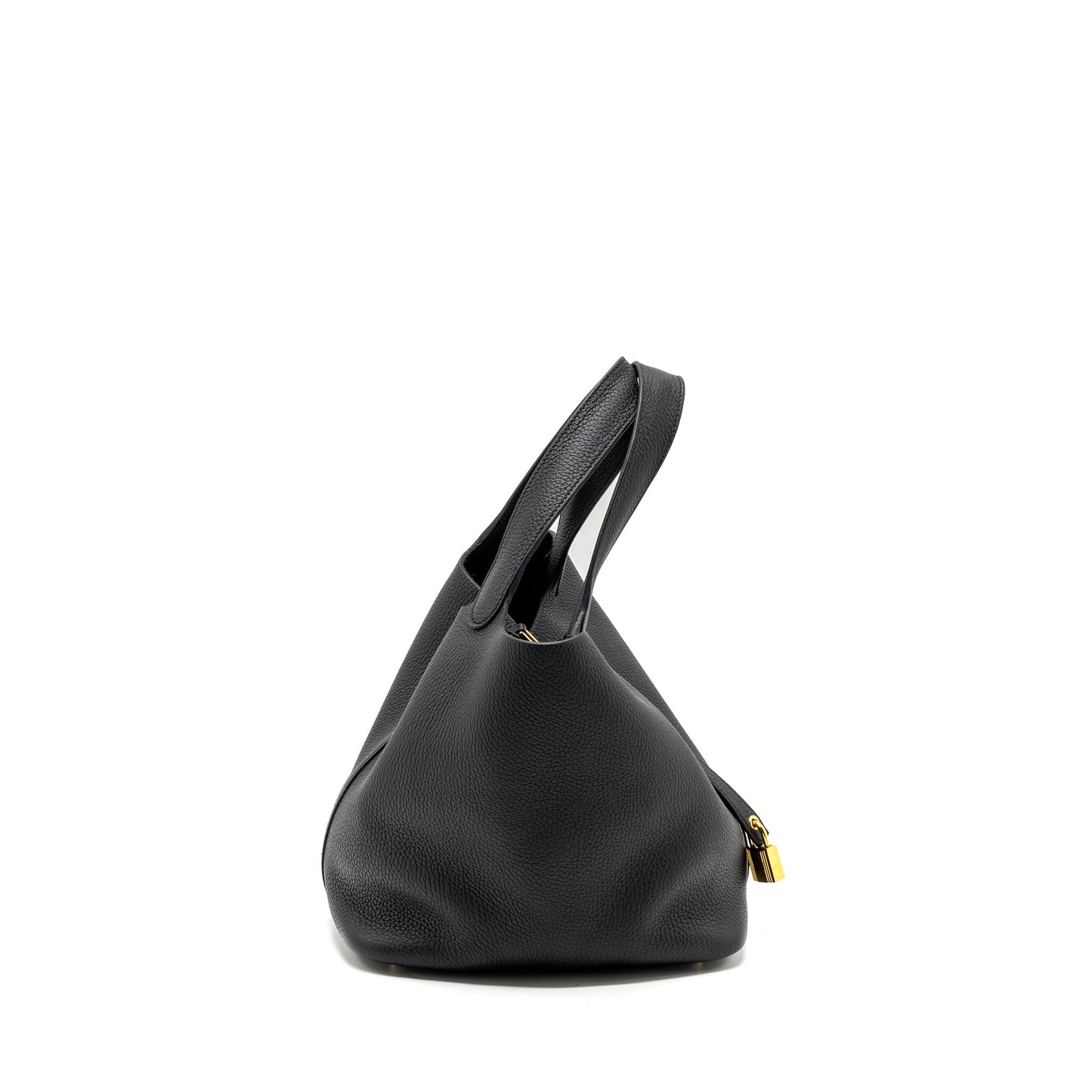 Hermes Picotin 22 Clemence Black GHW Stamp Z