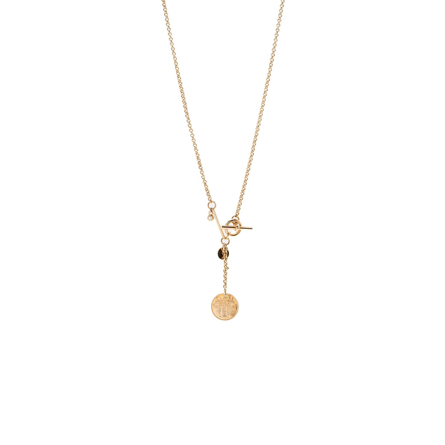 Hermes Ex-Libris Pendant Small Model, Rose Gold