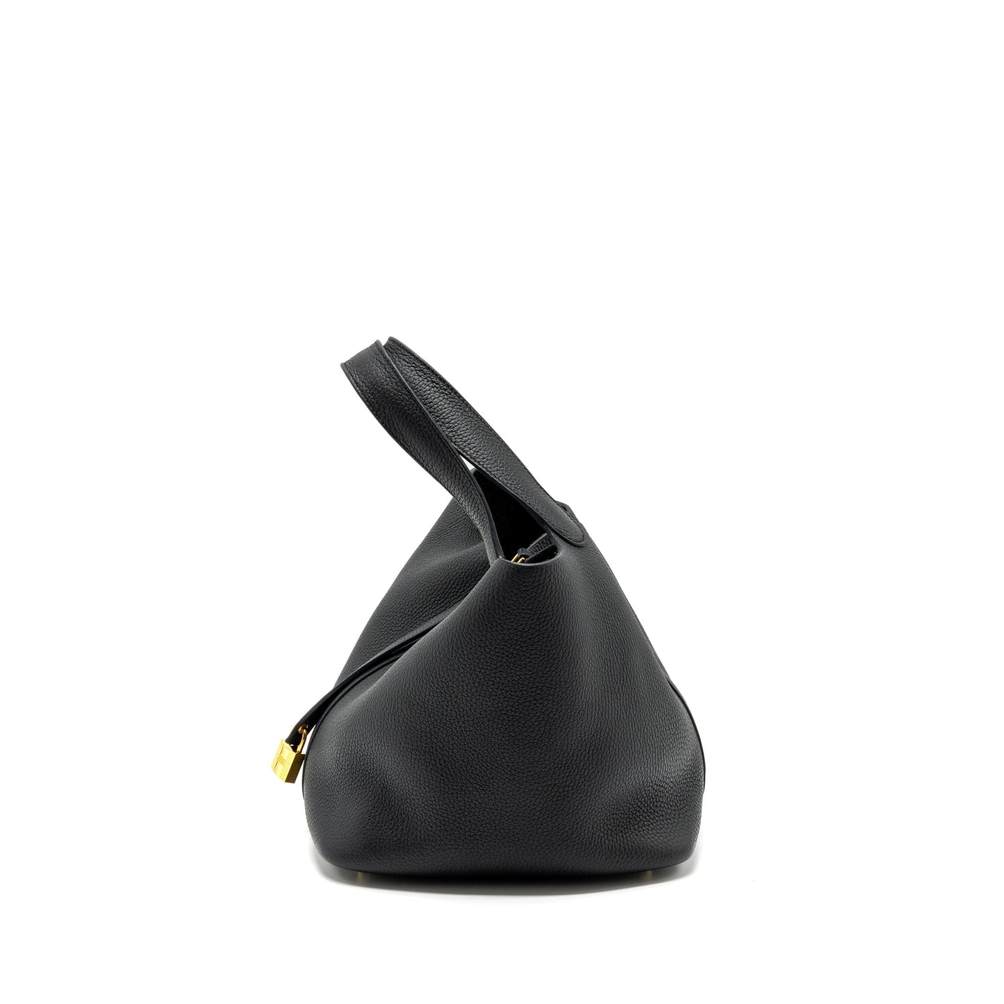 Hermes Picotin 22 Clemence Black GHW Stamp Z