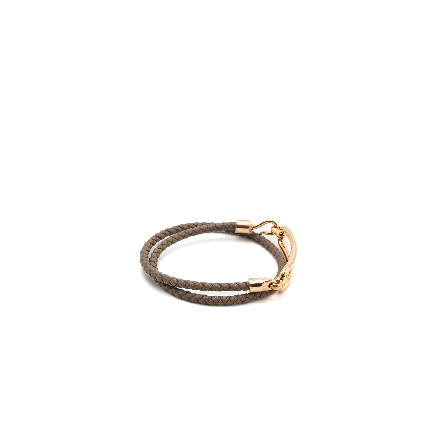 Hermes Size T2 Roulis Double Tour Bracelet Etoupe RGHW