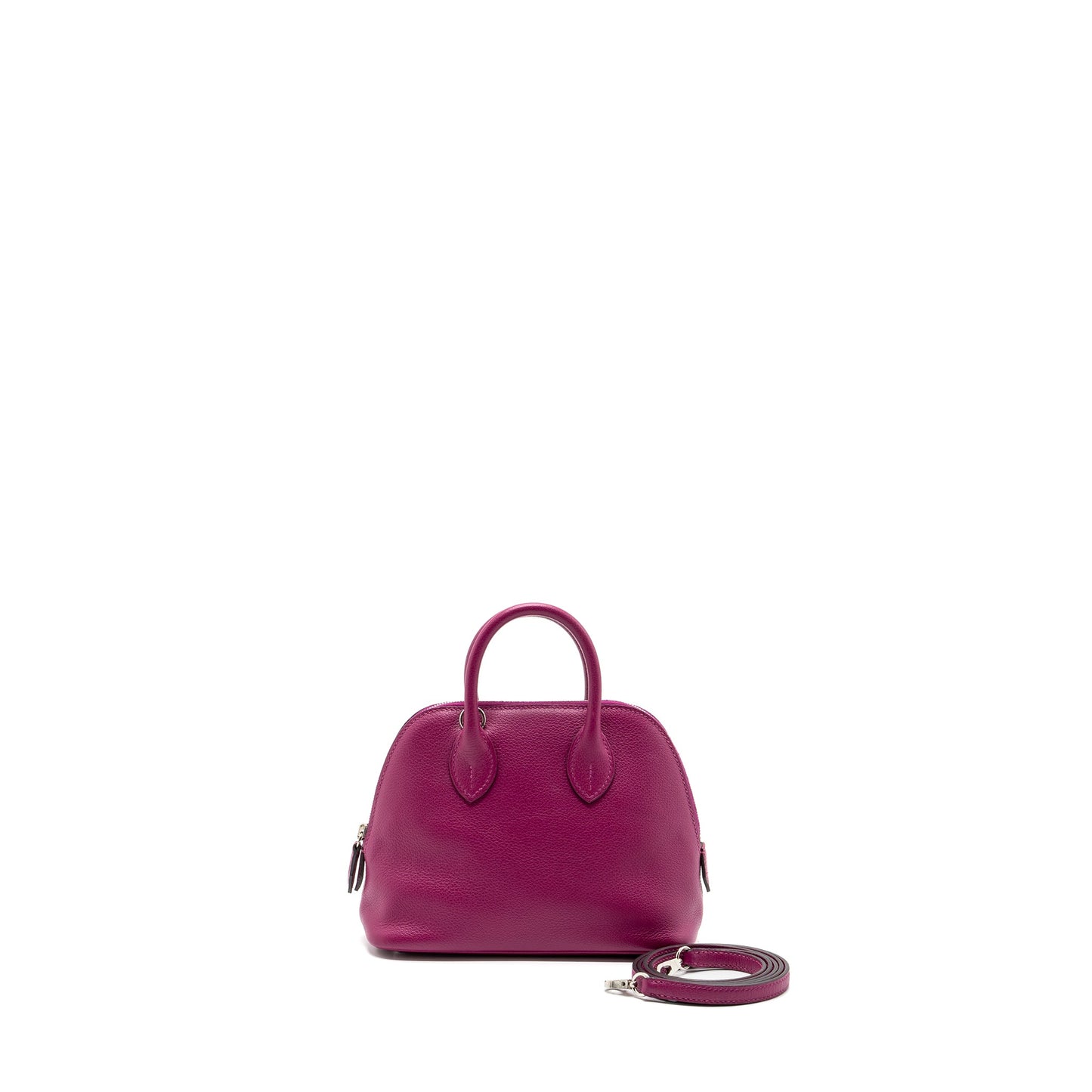 Hermes Mini Bolide Evercolor Rose Purple SHW Stamp C