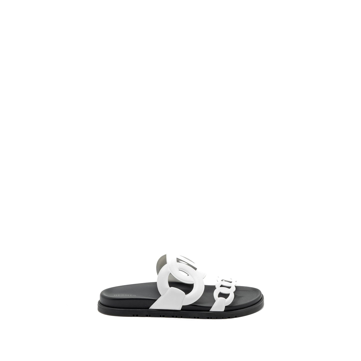 Hermes Size 40 Extra Sandals White/Black