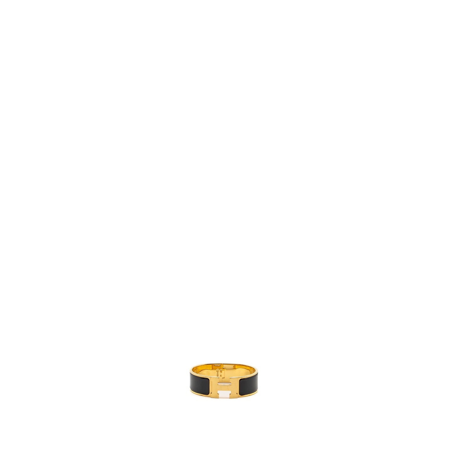 Hermes size PM Clic Clac H Bracelet Black GHW