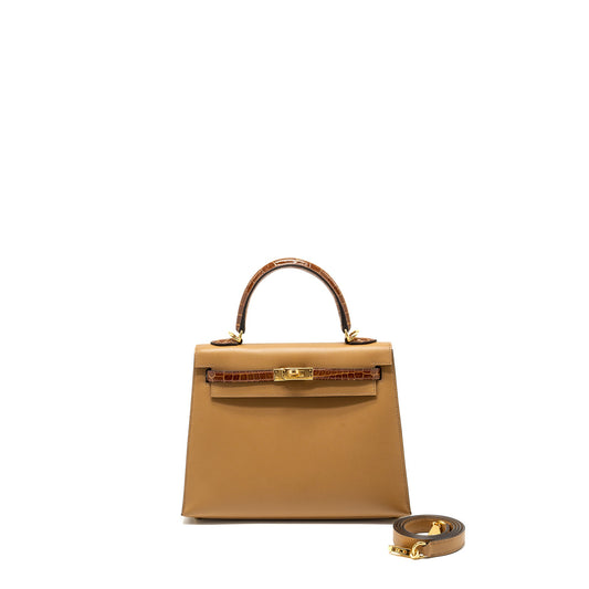 Hermes touch kelly 25 madame/ Crocodile niloticus chai/miel GHW Stamp U