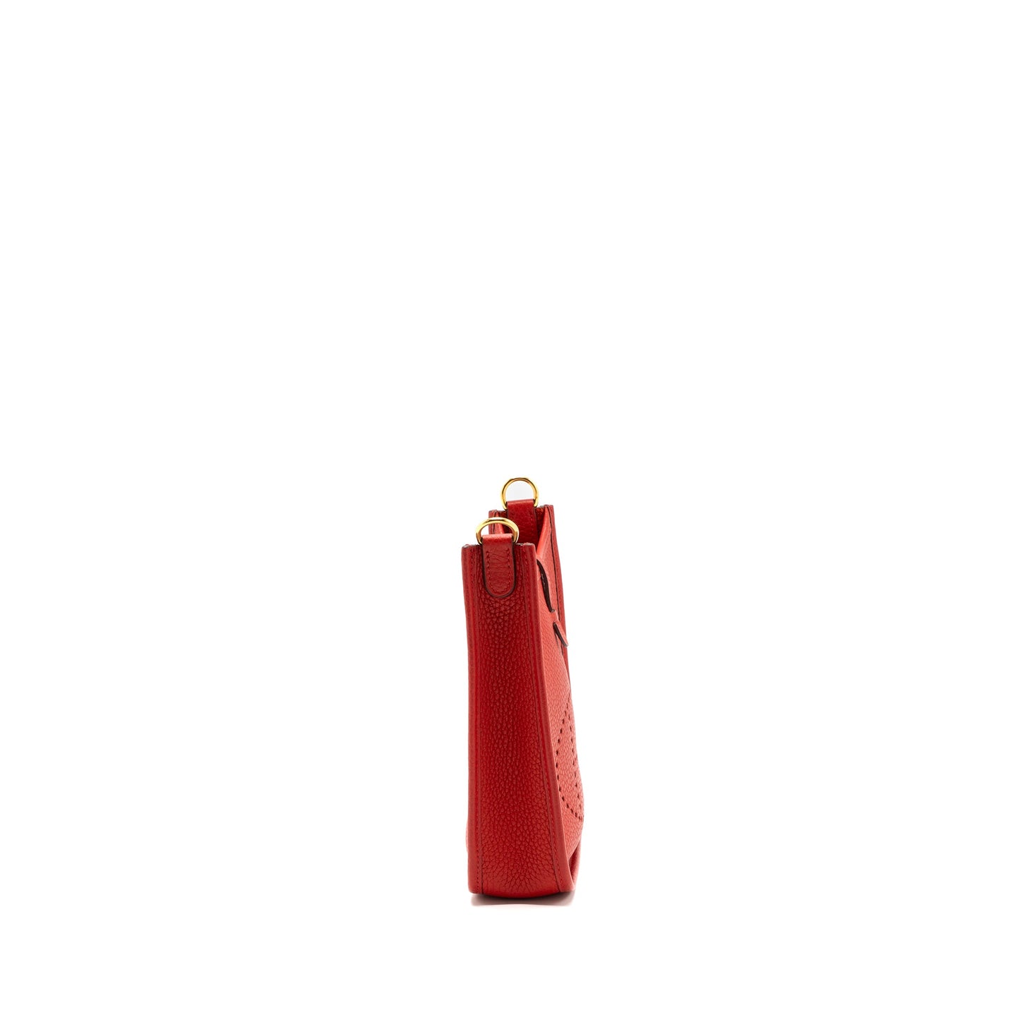 Hermes Mini Evelyne Clemence Rouge de Coeur GHW Stamp Y