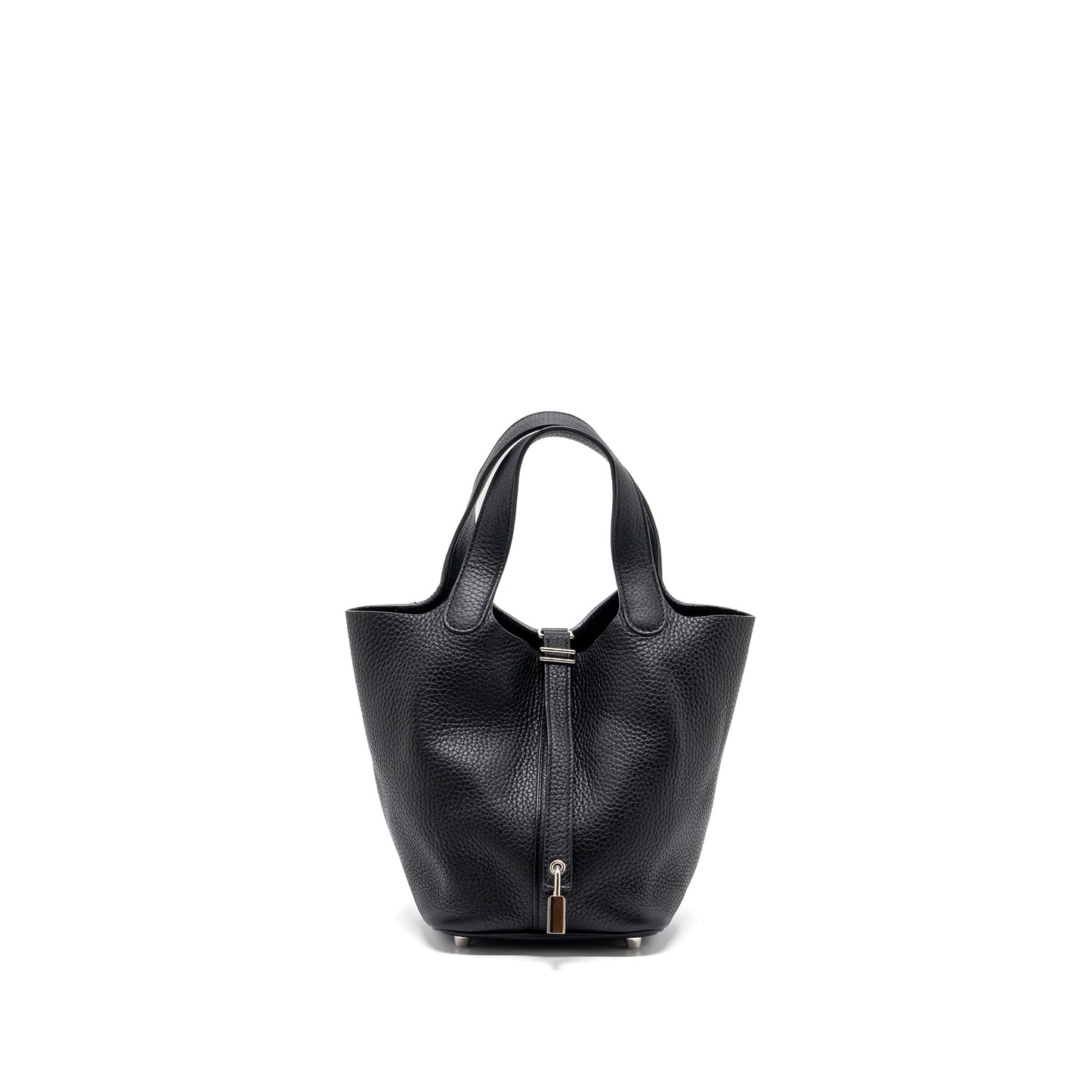 Hermes Picotin 18 Clemence Black SHW Stamp A