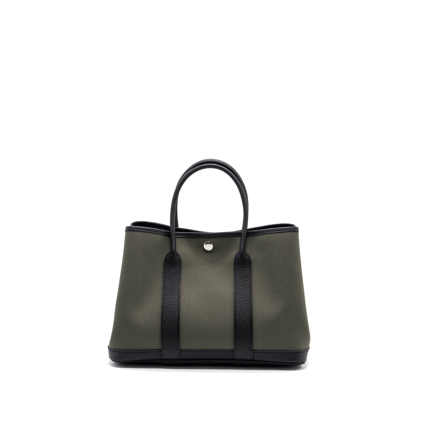Hermes Garden Party 30 Toile Militaire/Negonda Vert De Gris/Black SHW Stamp U