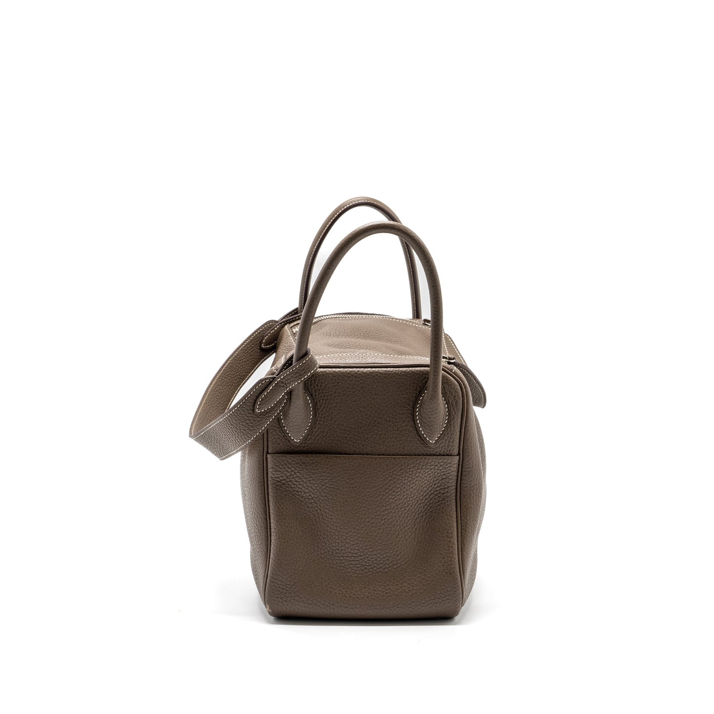 Hermes lindy 30 clemence leather etoupe SHW stamp C