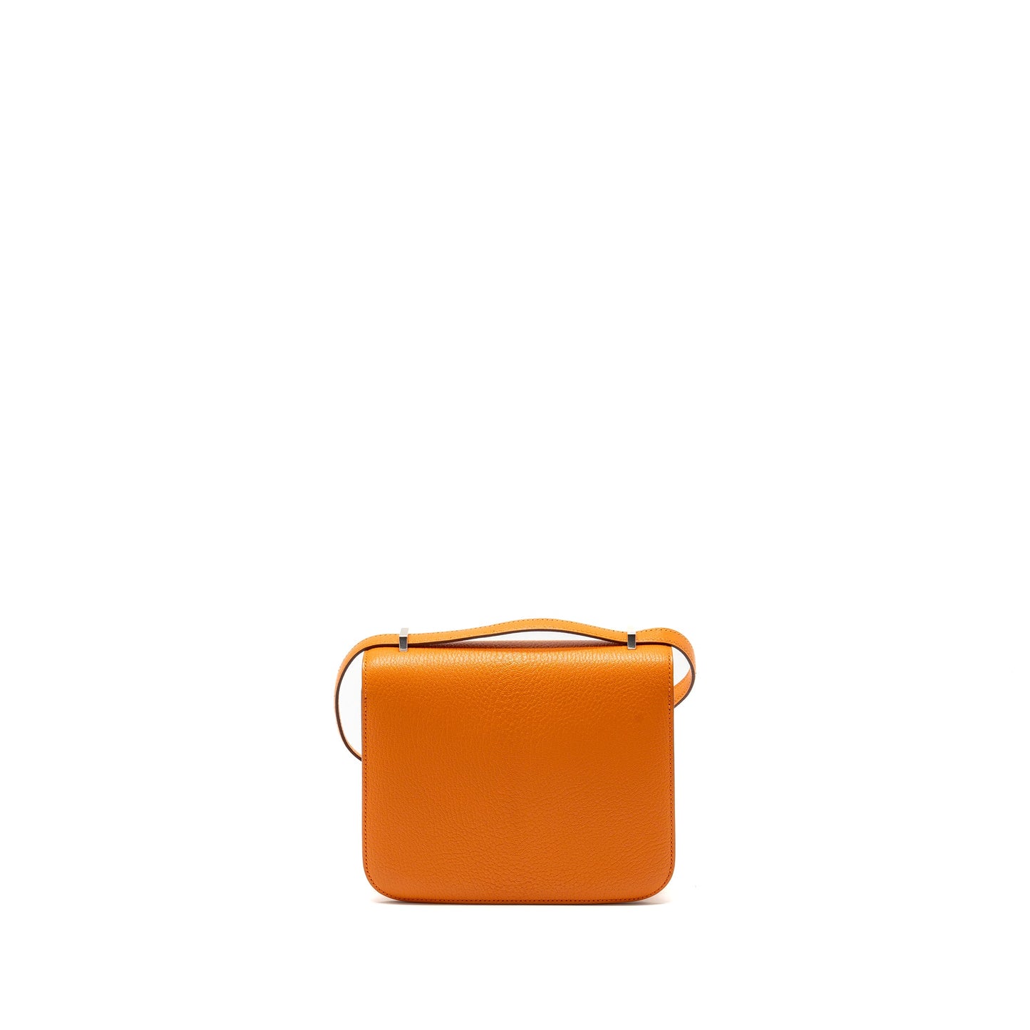 Hermes Mini Constance chevron mysore orange / rose azalee SHW stamp U