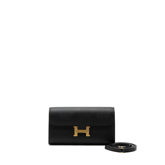 Hermes Constance To Go Epsom Black GHW Stamp B
