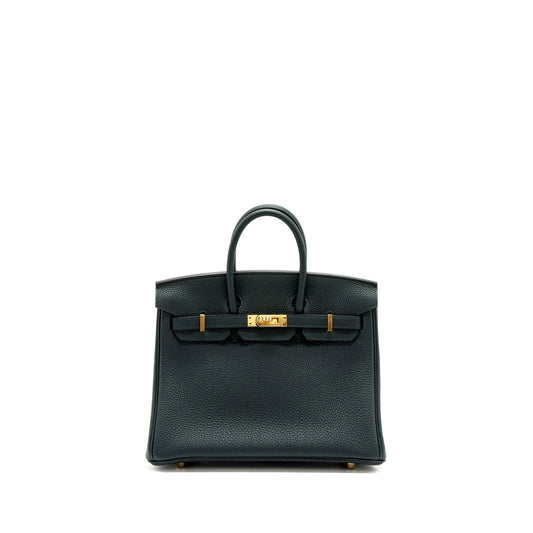 Hermes Birkin 25 Togo Vert Cypres GHW Stamp C