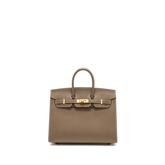 Hermes Birkin 25 Epsom Etoupe GHW Stamp Z