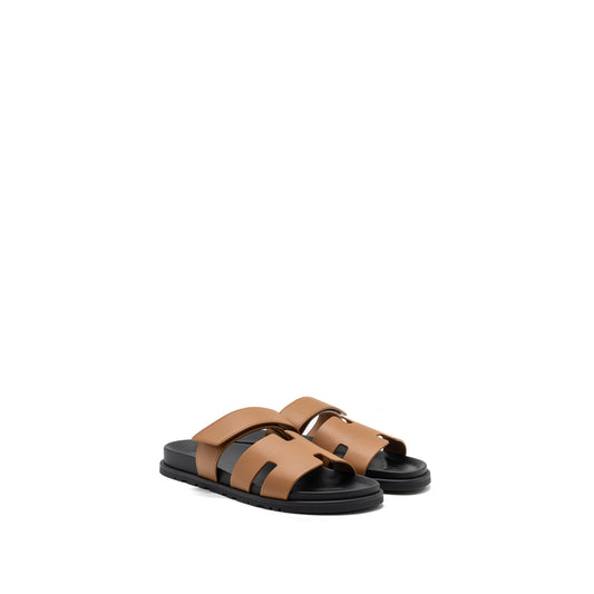HERMES SIZE 43 CHYPRE SANDALS CALFSKIN NATURAL