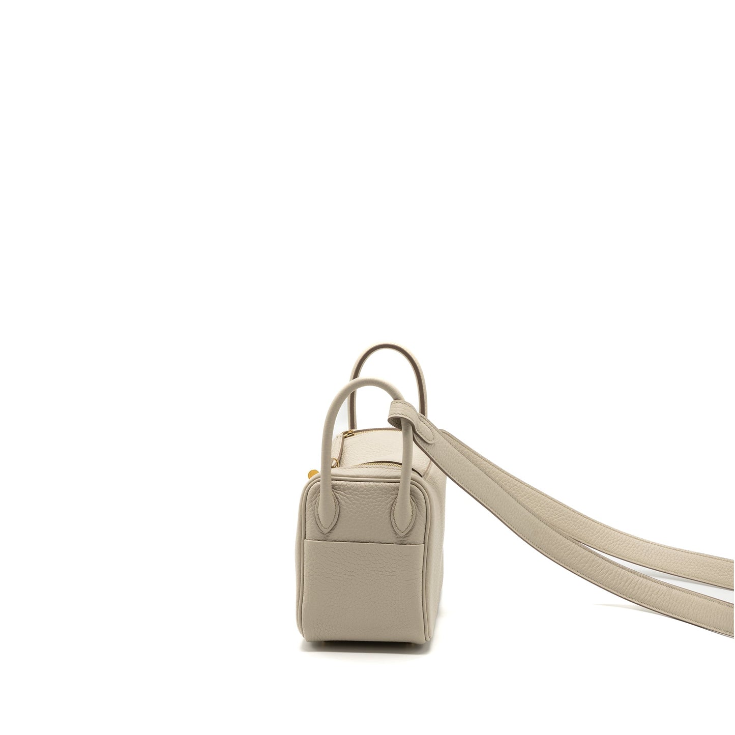 Hermes mini lindy clemence beton GHW stamp U