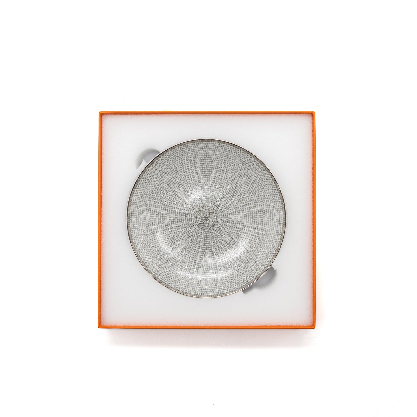 Hermes Mosaique Au 24 Platinum Dessert Plate(2 in a set)