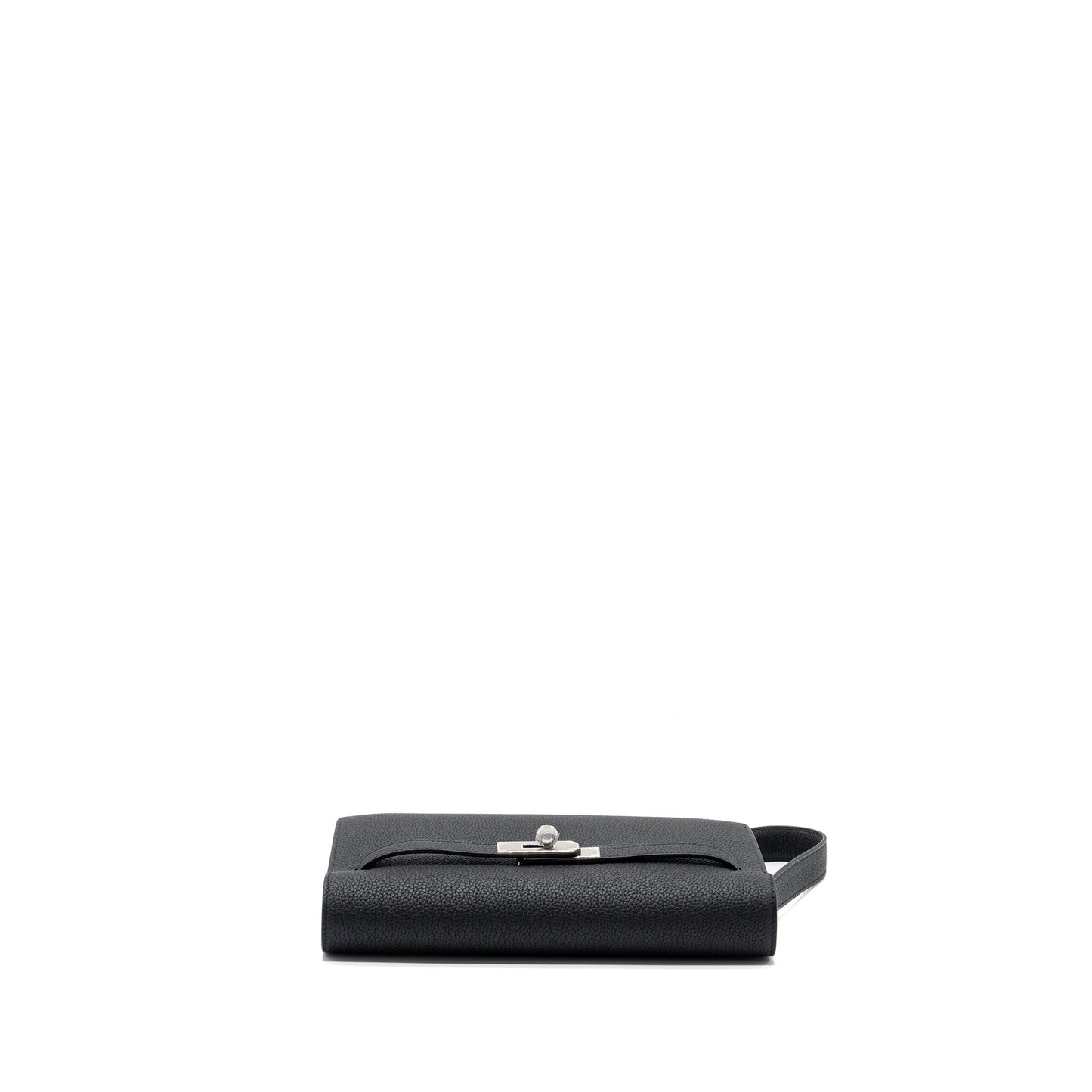 Hermes Pochette Kelly Depeches 25 Togo Black SHW Stamp B