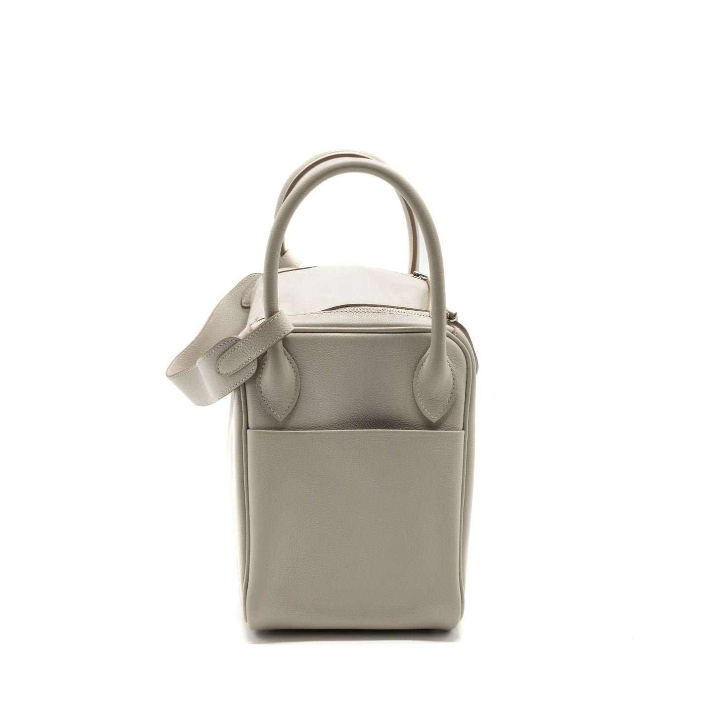 Hermes Lindy 30 Evercolor Gris Pearl SHW Stamp T