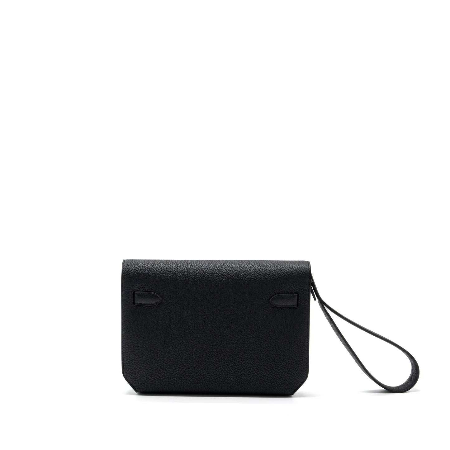 Hermes Pochette Kelly Depeches 25 Togo Black SHW Stamp B