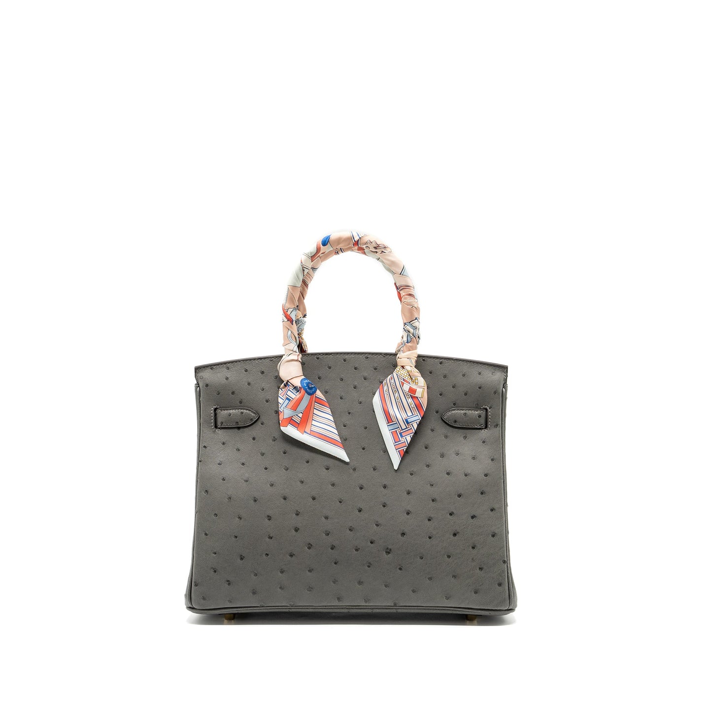 Hermes birkin 30 Ostrich 0L Gris Meyer GHW Stamp U