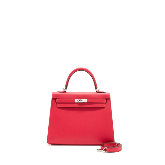 Hermes Kelly 25 Epsom Rose Extreme SHW Stamp D