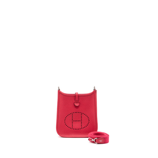 Hermes Mini Evelyne Clemence Rose Extreme SHW Stamp D
