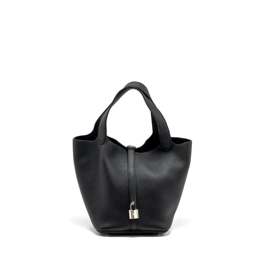 Hermes picotin 22 lock bag clemence Black SHW Stamp Z