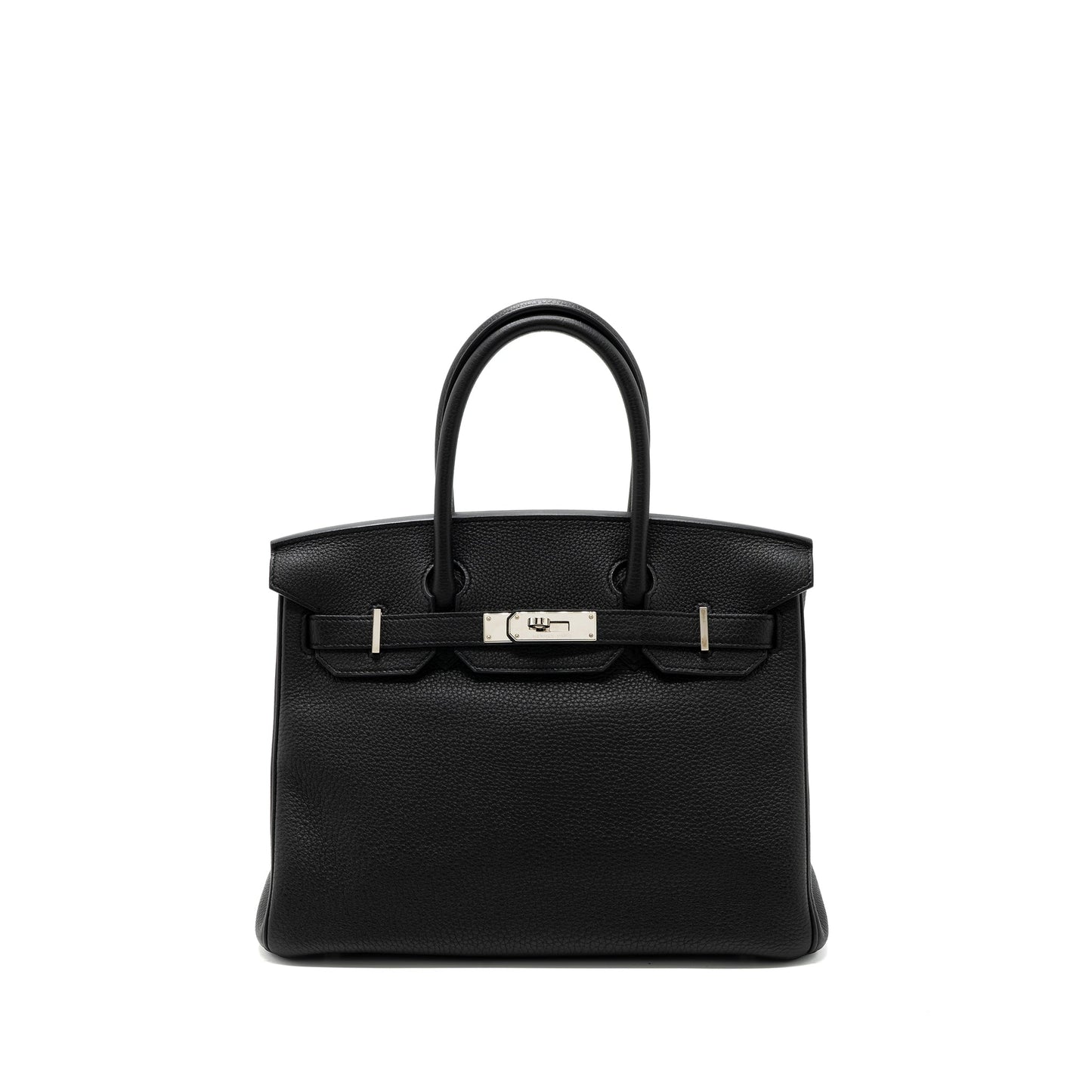 Hermes Birkin 30 Togo Black SHW Stamp A