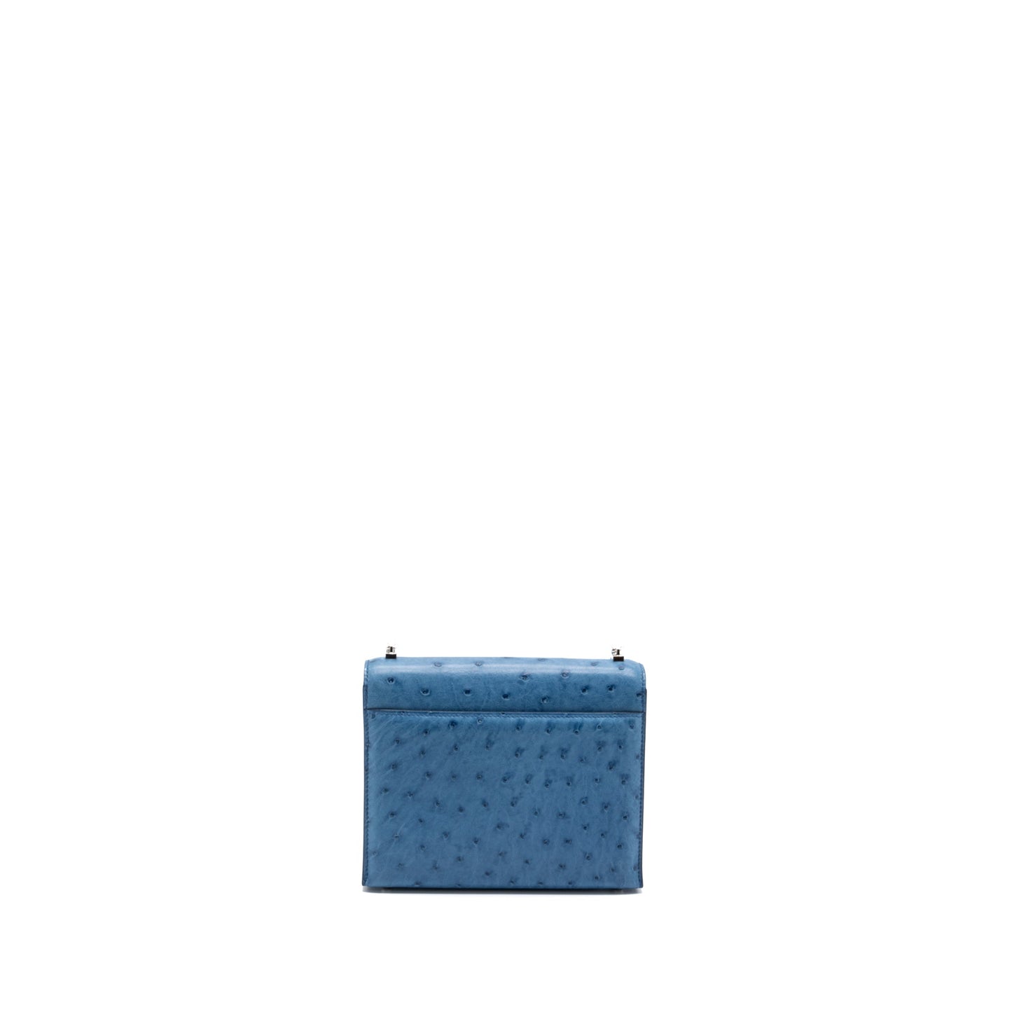 Hermes Mini Verrou Ostrich Hanada SHW Stamp Z