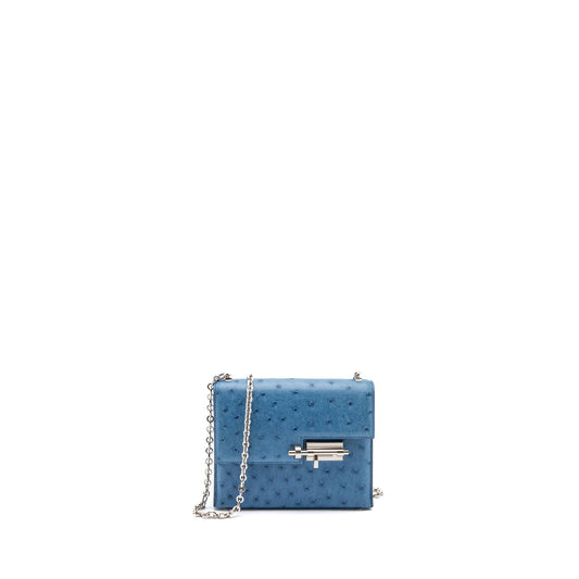 Hermes Mini Verrou Ostrich Hanada SHW Stamp Z