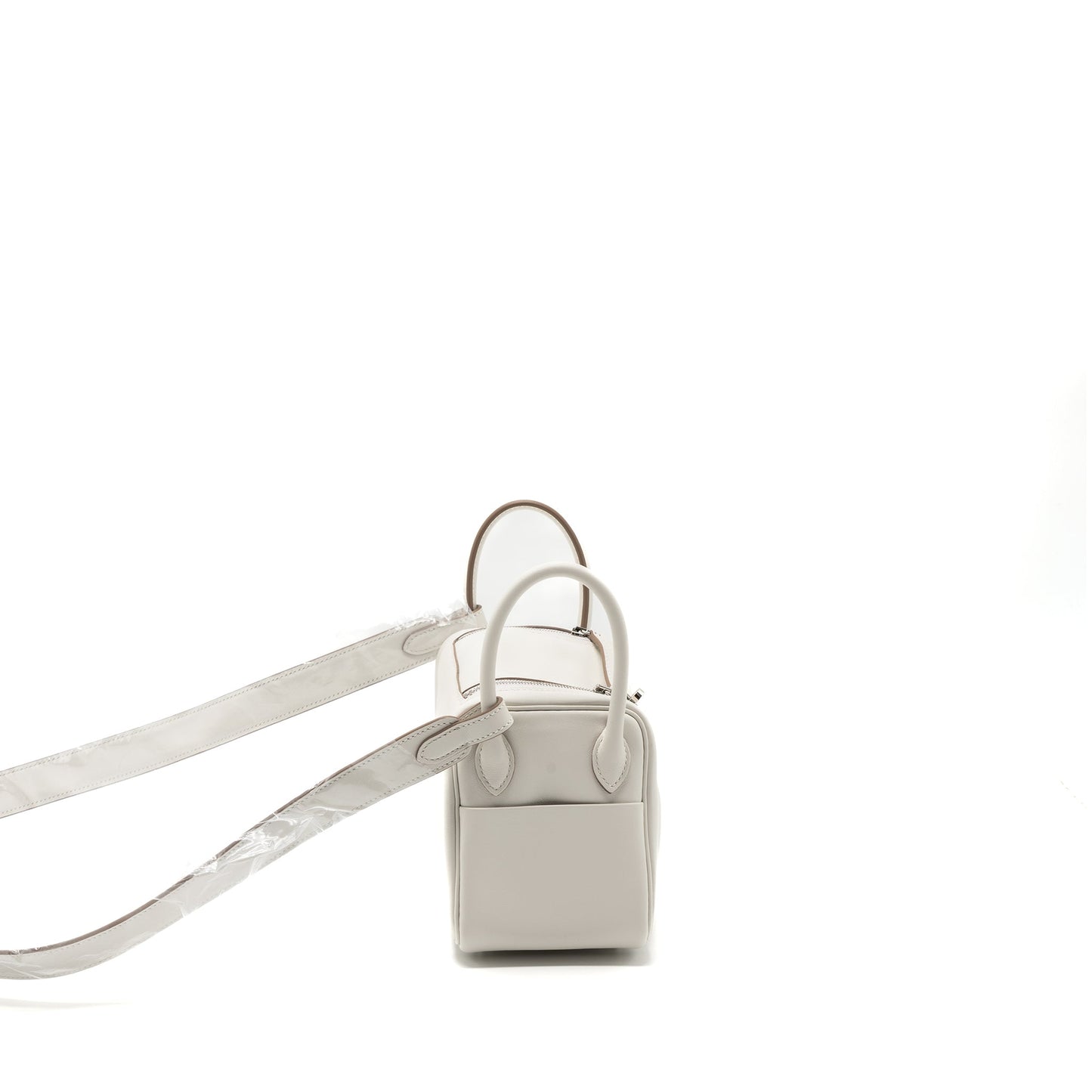Hermes Mini Lindy Swift Gris Pale/ Gris Meyer SHW Stamp B