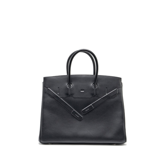 Hermes shadow birkin 35 swift black SHW stamp Y