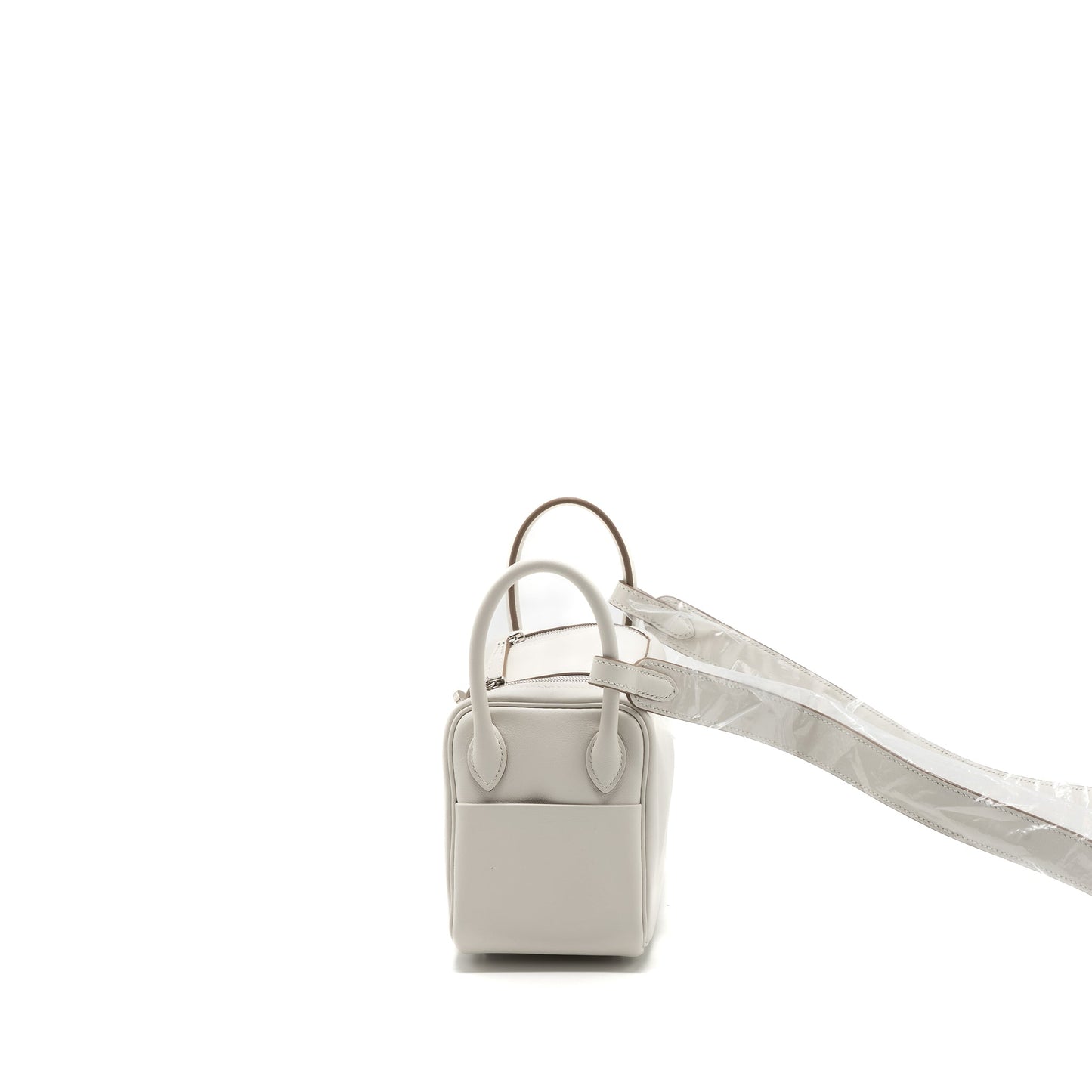 Hermes Mini Lindy Swift Gris Pale/ Gris Meyer SHW Stamp B
