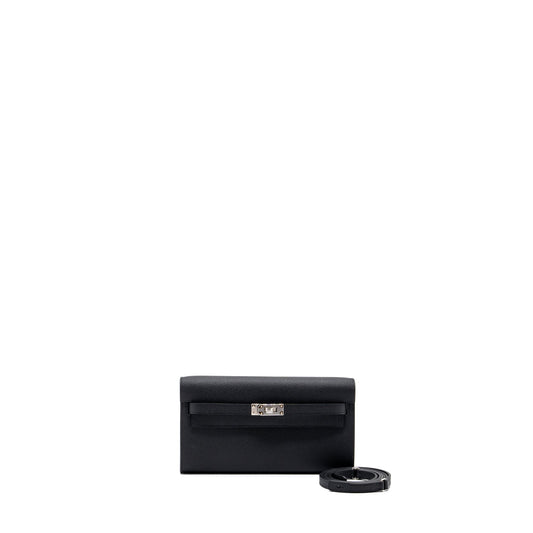 Hermes Kelly To Go Epsom Black SHW Stamp U