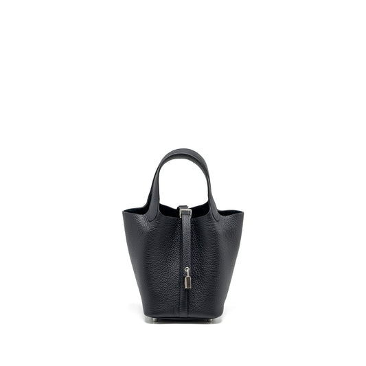 Hermes picotin 18 lock bag clemence Caban SHW stamp B